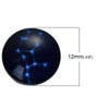 CA029 - 10 pcs Circle Constellation Stars Universe Glass Round Dome Seals Tiles Cabochons - 12mm