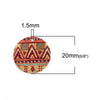 P682 -10 pcs. Gold Plated Multicolor Enamel Circle Metal Dangle Charms Pendants - Temple - 20mm - 0.8" - Great for Earrings, Necklaces or Dangles