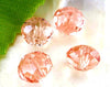 BD404 - 70 pcs. Salmon Pink Crystal Quartz Faceted Rondelle Beads - 8mm