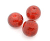 BD045 - 50 pcs Red Crackle Glass Round Beads - 10mm