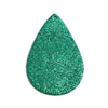 P1193 - 10 pcs. Green Glitter Faux Leather Dangle Charms Pendants - Teardrop - 56mm (2.2") - Great for Light Earrings - Double-Sided - Small Glitter