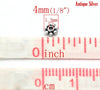 BD248 - 200 pcs Antique Silver Snowflake Daisy Spacer Beads- 4mm