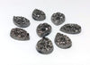 CA663 - 10 pcs Druzy Resin Embellishment Cabochons Gunmetal - 14x10mm - Teardrop - 14mm x 10mm - 3mm Thick