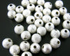 BD405 - 6mm - 150 pcs. Silver Plated Stardust Ball Spacer Beads