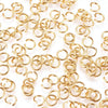 J007 - 50 pcs. 304 Stainless Steel Open Jump Rings 5mm - 21 Gauge (0.7mm Thick) - Golden - High Quality!