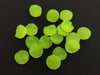 CA133 - 10 pcs Druzy Resin Embellishment Cabochons Neon Yellow Green - 12mm Diameter - Circle - 5mm Thick