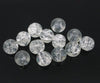 BD009 - 50 pcs Clear Crackle Glass Beads, 6mm - Hole Size: 1mm