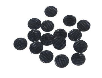 CA882 - 10 pcs Resin Embellishment Druzy Cabochons Black - Stripes - 12mm