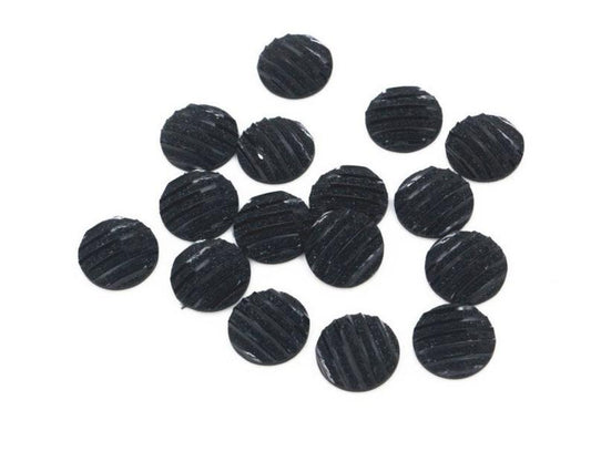 CA882 - 10 pcs Resin Embellishment Druzy Cabochons Black - Stripes - 12mm