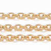 N167 - 1M (3.28 Ft) - 304 Stainless Steel Gold Plated Cable Soldered Chain - 2.5mm x 2mm Links - 0.5mm Thick - Hypoallergenic