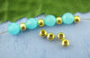 BD511 - 1000 pcs Gold Plated Alloy Smooth Ball Spacer Beads- 3mm