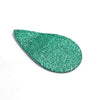 P1193 - 10 pcs. Green Glitter Faux Leather Dangle Charms Pendants - Teardrop - 56mm (2.2") - Great for Light Earrings - Double-Sided - Small Glitter