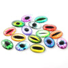 CA289 - 5 pcs Oval Dragon Cat Eyes Glass Dome Seals Tiles Cabochons - 40mm x 30mm - Assortment