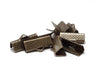 CR042 - 100 pcs. Antique Bronze Textured Ribbon Crimp End Caps - 16mm x 8mm