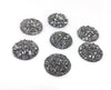 CA640 - 10 pcs Druzy Resin Embellishment Cabochons Assortment - 25mm (1 inch) - Dome Style