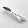 TC013 - 2 pcs Silver Plated LARGE Tie Bars/Clips - 55mm - over 2 inches long - 18mm Glue Pad - Bezel Housing Setting