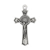 P423 - 10 pcs. Antique Silver Crucifix Cross Charms Pendants - 51mm x 28mm (2" x 1 1/8") - Hole Size: 2.6mm - INRI