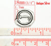 P176 - 10 pcs. Antique Silver LARGE Letter "J" Alphabet Letter - 18mm x18mm - Wax Design