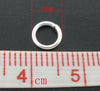 J237A - 100 pcs Silver Plated Open Jump Rings - 6mm - 19 Gauge