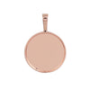 P683 - 5 pcs. Rose Gold Plated Pendant Trays Circle Posts Settings Bezels Cabochons - 25mm Glue Pad Setting (1 inch)