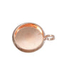 P494 - 10 pcs. Rose Gold Plated Pendant Circle Bases Tray Dangle Settings Bezel Cabochons - 10mm Glue Pad Setting
