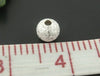 BD519B - 4mm - 100pcs. Silver Plated Stardust Ball Spacer Beads