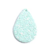 P1194 - 10 pcs. Teal Glitter Faux Leather Dangle Charms Pendants - Teardrop - 56mm (2.2") - Great for Light Earrings - Double-Sided - Solid