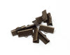CR042 - 100 pcs. Antique Bronze Textured Ribbon Crimp End Caps - 16mm x 8mm
