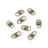 BA045 - 20 pcs. Antique Bronze Oval Swivel Connectors Clasps for Key Rings Key Chains - 19mm x 9mm