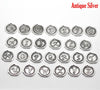 P176 - 10 pcs. Antique Silver LARGE Letter "J" Alphabet Letter - 18mm x18mm - Wax Design