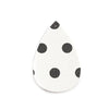 P1048 - 10 pcs. Black and White Polka dot Faux Leather Dangle Charms Pendants - Teardrop - 56mm (2.2") - Great for Earrings! Double Sided