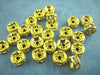 BD456 - 30 pcs. Gold Plated Clear Rhinestone Rondelle Spacer Beads - 7mm x 3mm