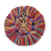 P2063 - 2 pcs. Multicolor Rainbow Cotton Tassel Pendants with Gold Plated Loop - 52mm - 2.04 inch