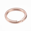 J261 - 5 pcs. 304 Stainless Steel Rose Gold Plated Split Rings Key Rings - 25mm (1 inch) - Hypoallergenic! Tarnish Resistant! - 2mm Thick
