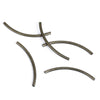 BD298 - 100 pcs. Antique Bronze Noodle Tube Long Thin Smooth Curved Beads - 50mm x 3mm (2" x 0.12") - Hole Size: 2.5mm Made of Copper! High Quality!