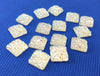 CA789 - 10 pcs Druzy Resin Embellishment Cabochons Clear Multicolor AB - 12mm - Square - Dome Style