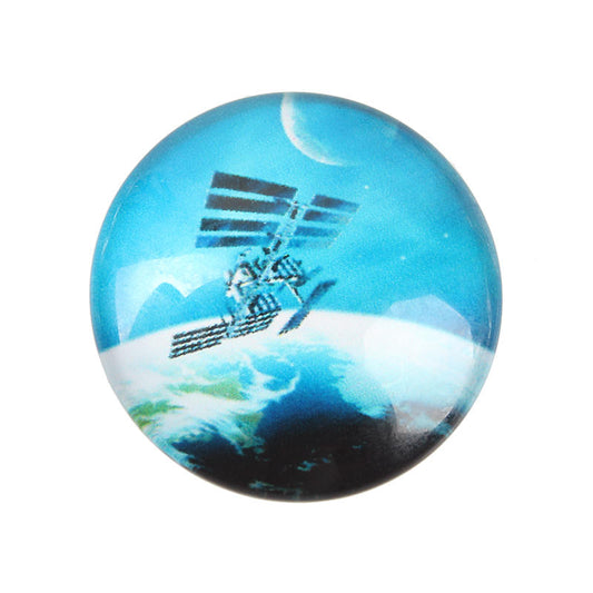 CA398 - 10 pcs Circle Galaxy Universe Glass Round Dome Seals Tiles Cabochons - 12mm (1/2 in) - Design B