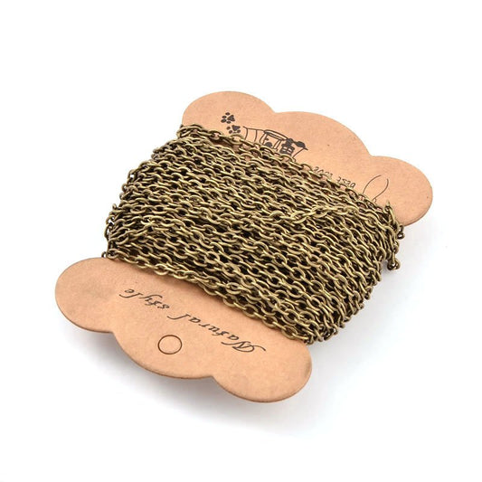 N102 - 10M (32.8 Ft) - Antique Bronze Iron Cable Chain Link - 5x3.3mm - 5mm x 3.3mm - 3.3x5mm