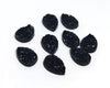 CA664 - 10 pcs Druzy Resin Embellishment Cabochons Black - 14x10mm - Teardrop - 14mm x 10mm - 3mm Thick