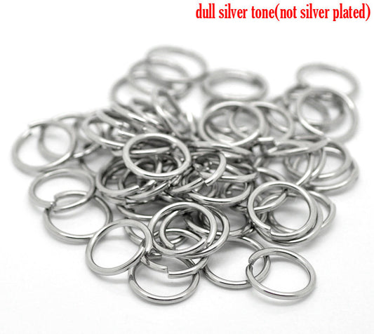 J260B - 100 pcs Stainless Steel Open Jump Rings 12mm - 16 Gauge - THICK - HEAVY - High Quality
