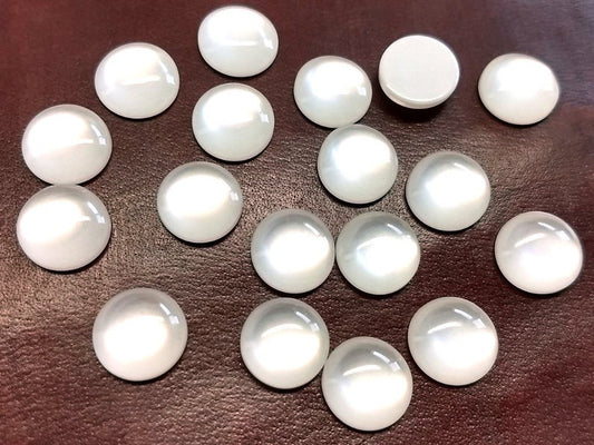 CA885 - 10 pcs Druzy Resin Embellishment Cabochons - 12mm - Gleam Style - White - Solid