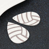 P1108 - 10 pcs. White Volleyball Ball Faux Leather Dangle Charms Pendants - Teardrop - Sports - 57mm (2.25") - Double-Sided