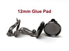 E181 - 20 pcs. Gunmetal Earring Clips Settings Hinged Bezels Cabochons - 12mm Glue Pad Setting