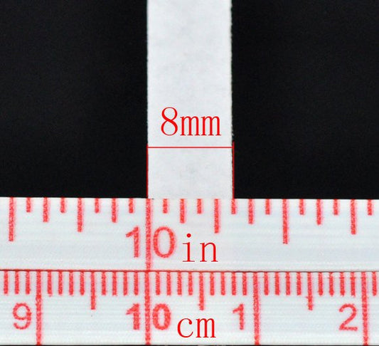 T013 - 1 Roll - 18M (708 inch) - White Double Sided Tape - 3/8" (0.8cm) = 8mm wide