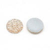 CA159 - 10 pcs Druzy Resin Embellishment Cabochons Beige Tan Cream - 12mm - Shimmer Style