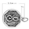 P100 - 4 pcs. Antique Silver LARGE Letter "S" Alphabet Letter Charm Pendant - 23mm x 20mm - Stamped Design