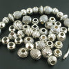 BD766 - 50 pcs Antique Silver Tone European Spacers - Assortment - 10mm-15mm