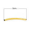 BD547 - 100 pcs. Gold Plated Noodle Tube Long Thin Smooth Curved Beads - 50mm x 3mm (2" x 0.12") - Hole Size: 2.4mm - Made of Copper! High Quality!