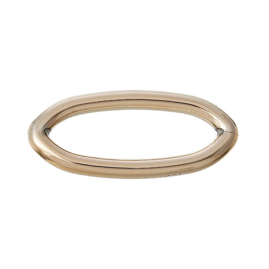 J037 - 20 pcs Acrylic Rose Gold Plated Oval Connector Chain Closed Rings - 32mm (1 1/4") - 8 Gauge (3.1mm Thick) - 32mm x 14mm
