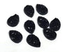 CA664 - 10 pcs Druzy Resin Embellishment Cabochons Black - 14x10mm - Teardrop - 14mm x 10mm - 3mm Thick
